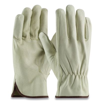 Top-Grain Pigskin Leather Drivers Gloves, Economy Grade, Large, Gray1