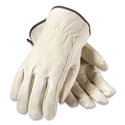 Top-Grain Pigskin Leather Drivers Gloves, Economy Grade, X-Large, Gray1