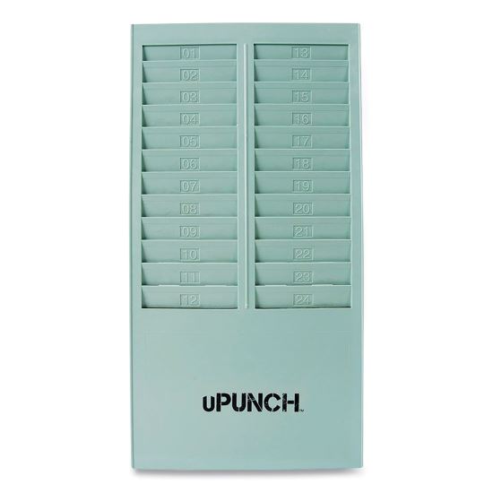 Time Card Rack, 24 Pockets, Gray1