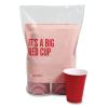 Plastic Cold Cups, 16 oz, Red, 50/Pack1