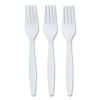 Heavyweight Plastic Cutlery, Fork, White, 100/Pack2