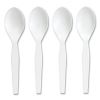 Mediumweight Plastic Cutlery, Teaspoon, White, 300/Pack2