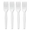 Eco-ID Mediumweight Compostable Cutlery, Fork, White, 300/Pack2