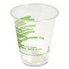 Eco-ID Compostable PLA Corn Plastic Cold Cups, 12 oz, Clear/Green, 50/Pack, 6 Packs/Carton2