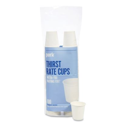 White Paper Hot Cups, 3 oz, 100/Pack1