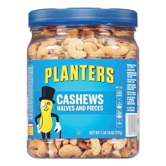 Salted Cashew Halves and Pieces, 26 oz Canister1