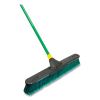 Bulldozer Multisurface Pushbroom with Scraper Block, 24 x 60, Powder Coated Steel Handle, Green/Black/Yellow2