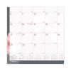 Monthly Desk Pad Calendar, 22 x 17, Pink/White Sheets, Clear Binding, Clear Corners, 12-Month (Jan to Dec): 20232