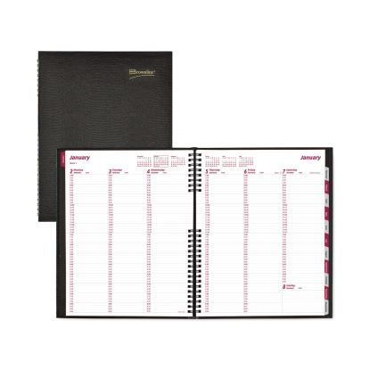 CoilPro Weekly Appointment Book in Columnar Format, 11 x 8.5, Black Cover, 12-Month (Jan to Dec): 20231