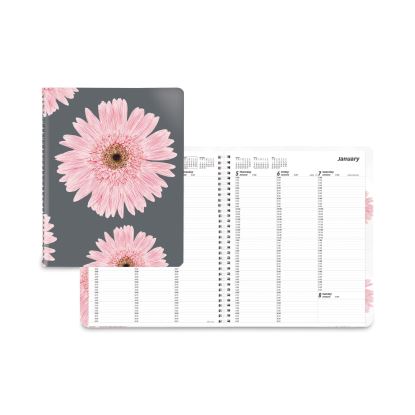 Essential Collection Weekly Appointment Book in Columnar Format, 11 x 8.5, Daisy Black/Pink Cover, 12-Month(Jan to Dec): 20231