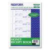 Hardcover Numbered Money Receipt Book, Two-Part Carbonless, 6.88 x 2.75, 4/Page, 300 Forms2