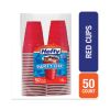 Easy Grip Disposable Plastic Party Cups, 18 oz, Red, 50/Pack, 8 Packs/Carton2