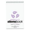 Enviroshades Steno Notepad, Gregg Rule, White Cover, 80 Orchid 6 x 9 Sheets, 4/Pack1