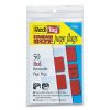 Easy-To-Read Self-Stick Index Tabs, 0.43" Wide, Red, 50/Pack2