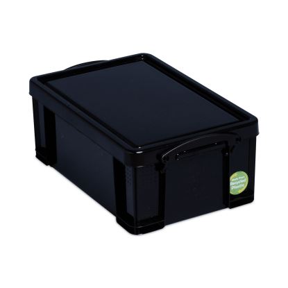 9.51 Qt. Latch Lid Storage Tote, 15.55" x 10.04" x 6.1", Solid Black1