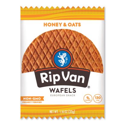 Wafels - Single Serve, Honey and Oats, 1.16 oz Pack, 12/Box1