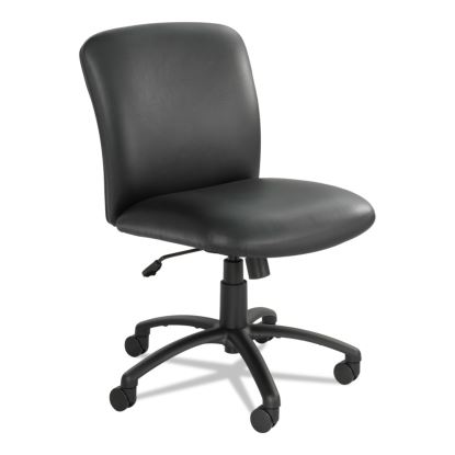 Uber Big/Tall Series Mid Back Chair, Vinyl, Supports Up to 500 lb, 18.5" to 22.5" Seat Height, Black1