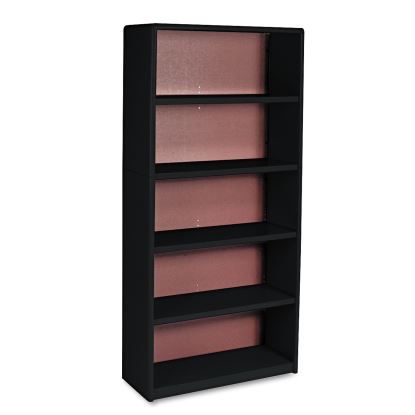 Value Mate Series Metal Bookcase, Five-Shelf, 31.75w x 13.5d x 67h, Black1