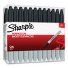 Fine Tip Permanent Marker, Fine Bullet Tip, Black, 24/Pack1