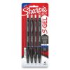 S-Gel High-Performance Gel Pen, Retractable, Fine 0.5 mm, Blue Ink, Black Barrel, 4/Pack1