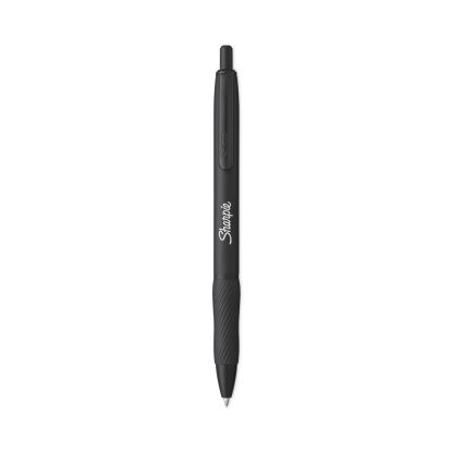 S-Gel Premium Metal Barrel Gel Pen, Retractable, Medium 0.7 mm, Black Ink, Black Barrel, 4/Pack1