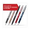 S-Gel Premium Metal Barrel Gel Pen, Retractable, Medium 0.7 mm, Black Ink, Black Barrel, Dozen2