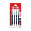 S-Gel Premium Metal Barrel Gel Pen, Retractable, Medium 0.7 mm, Black Ink, Blue Barrel, 4/Pack2