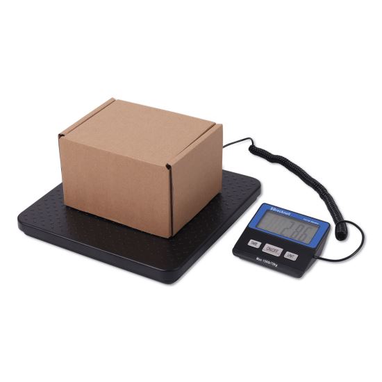 PS150 Slimline Portable Bench Scale, 150 lbs/70 kg Capacity, 11.8 x 11.8 x 1.34 Platform, Black1