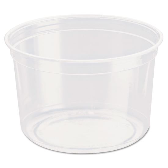 Bare Eco-Forward RPET Deli Containers, 16 oz, 4.6" Diameter x 3"h, Clear, 500/Carton1