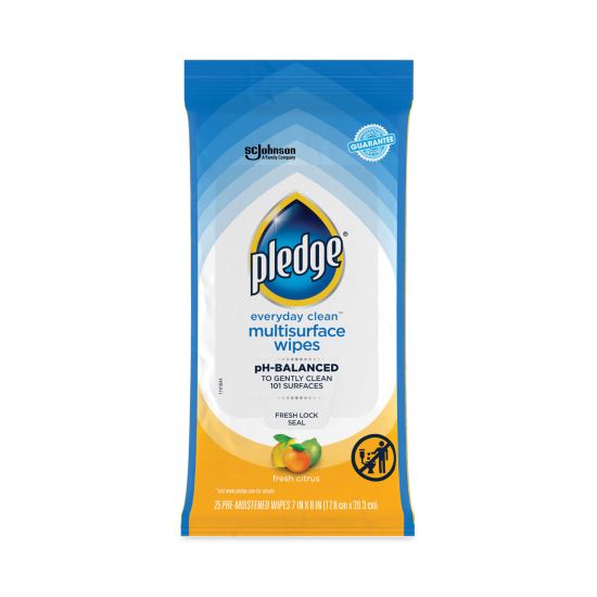 Multi-Surface Cleaner Wet Wipes, Cloth, 7 x 10, Fresh Citrus, 25/Pack, 12/Carton1