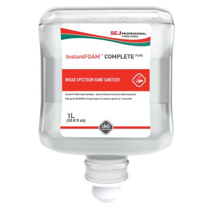 InstantFOAM COMPLETE PURE Alcohol Hand Sanitizer, 1 L Refill, Fragrance-Free, 6/Carton1