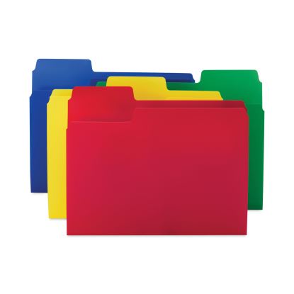 SuperTab Top Tab File Folders, 1/3-Cut Tabs: Assorted, Letter Size, 0.75" Expansion, Polypropylene, 12/Pack1