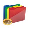 Poly Colored File Folders With Slash Pocket, 1/3-Cut Tabs: Assorted, Letter Size, 0.75" Expansion, Assorted Colors, 12/Pack2