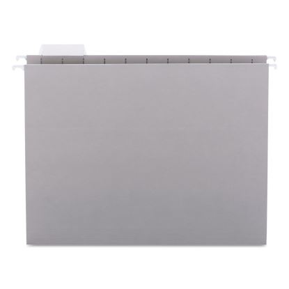 Colored Hanging File Folders with 1/5 Cut Tabs, Letter Size, 1/5-Cut Tabs, Gray, 25/Box1