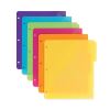 Three-Ring Binder Poly Index Dividers with Pocket, 9.75 x 11.25, Assorted Colors, 30/Box1