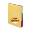 Three-Ring Binder Poly Index Dividers with Pocket, 9.75 x 11.25, Assorted Colors, 30/Box2