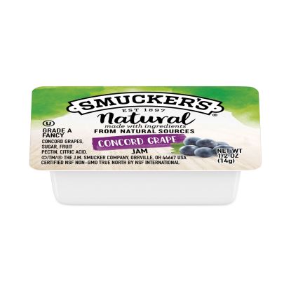 Smuckers 1/2 Ounce Natural Jam, 0.5 oz Container, Concord Grape, 200/Carton1