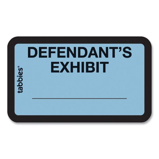 Legal Exhibit Labels, Defendant's Exhibit, 1.63 x 1, Blue, 9/Sheet, 28 Sheets/Pack, 252 Labels/Pack1