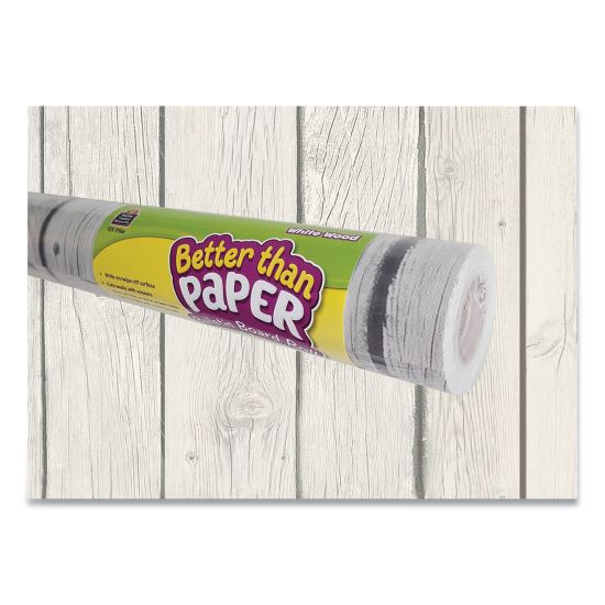 Better Than Paper Bulletin Board Roll, 4 ft x 12 ft, White Wood1