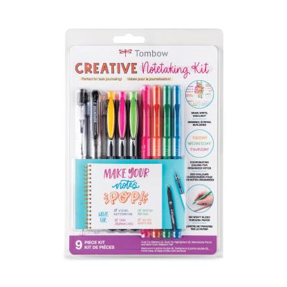 Creative Notetaking Kit, 0.7mm Ballpoint Pen, 0.5mm HB Pencil, (4) Bullet/Chisel Tip Markers,(3) Chisel/Fine Tip Highlighters1