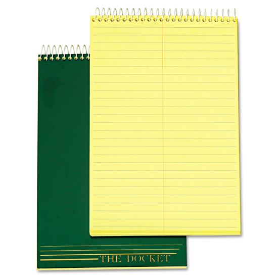 Docket Steno Pad, Gregg Rule, Forest Green Cover, 100 Canary-Yellow 6 x 9 Sheets1