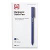 Ballpoint Pen, Stick, Medium 1 mm, Blue Ink, Blue Barrel, 60/Pack1