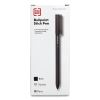 Ballpoint Pen, Stick, Medium 1 mm, Black Ink, Black Barrel, Dozen2