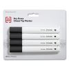 Dry Erase Marker, Tank-Style, Medium Chisel Tip, Black, 4/Pack2