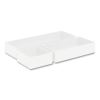 Three-Piece Plastic Drawer Organizer, 3.23 x 3.23 x 1.47, 6.26 x 3.23 x 1.47, 9.5 x 3.23 x 1.47, White, 3/Set2