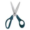 Stainless Steel Scissors, 8" Long, 3.58" Cut Length, Green Straight Handle2