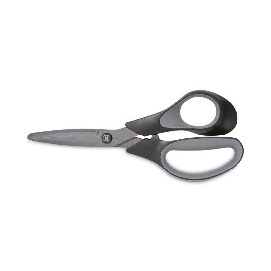 Non-Stick Titanium-Coated Scissors, 7" Long, 2.88" Cut Length, Gun-Metal Gray Blades, Black/Gray Straight Handle1