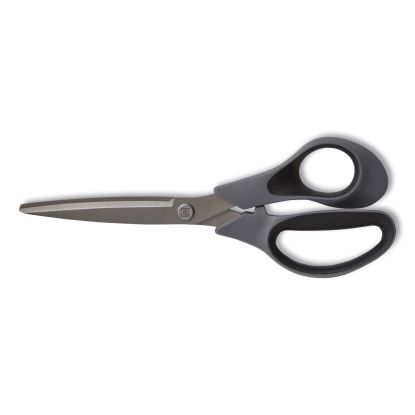 Non-Stick Titanium-Coated Scissors, 8" Long, 3.86" Cut Length, Gun-Metal Gray Blades, Gray/Black Straight Handle, 2/Pack1