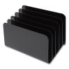 Plastic Incline Mail Sorter, 5 Sections, #6 1/4 to #16 Envelopes, 6.26 x 9.49 x 6.5, Black2