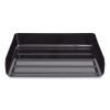 Side-Load Stackable Plastic Document Tray, 1 Section, Letter-Size, 12.63 x 9.72 x 3.01, Black, 2/Pack2